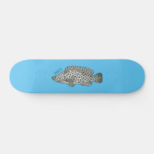 Tecknad av humpback-grupperfisk mini skateboard bräda 18,5 cm
