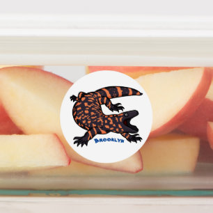 tecknad av hungrig gylasmonodödla klistermärke