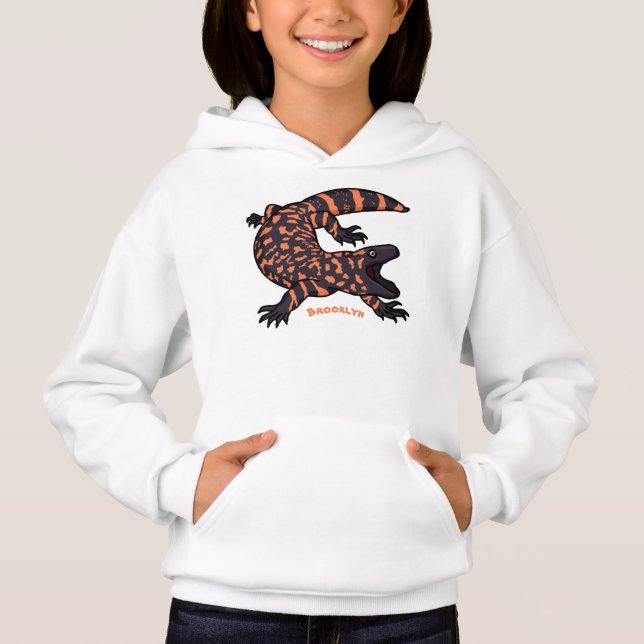 tecknad av hungrig gylasmonodödla t shirt (Framsida)