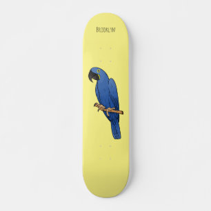 Tecknad av Hyacint macaw-fågel Mini Skateboard Bräda 18,5 Cm