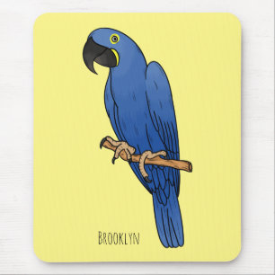 Tecknad av Hyacint macaw-fågel Musmatta