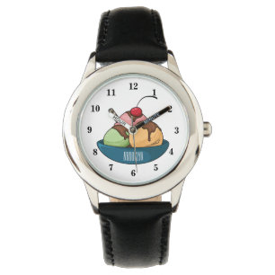 Tecknad av iskräm armbandsur
