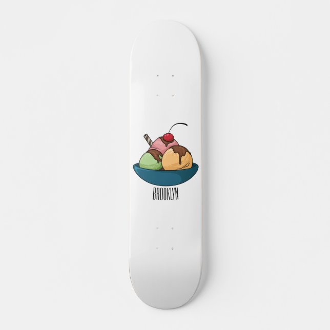 Tecknad av iskräm mini skateboard bräda 18,5 cm (Framsida)