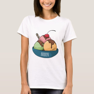 Tecknad av iskräm t shirt