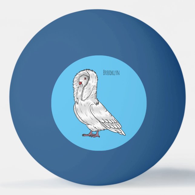 Tecknad av jakobinduva pingisboll (Framsidan)