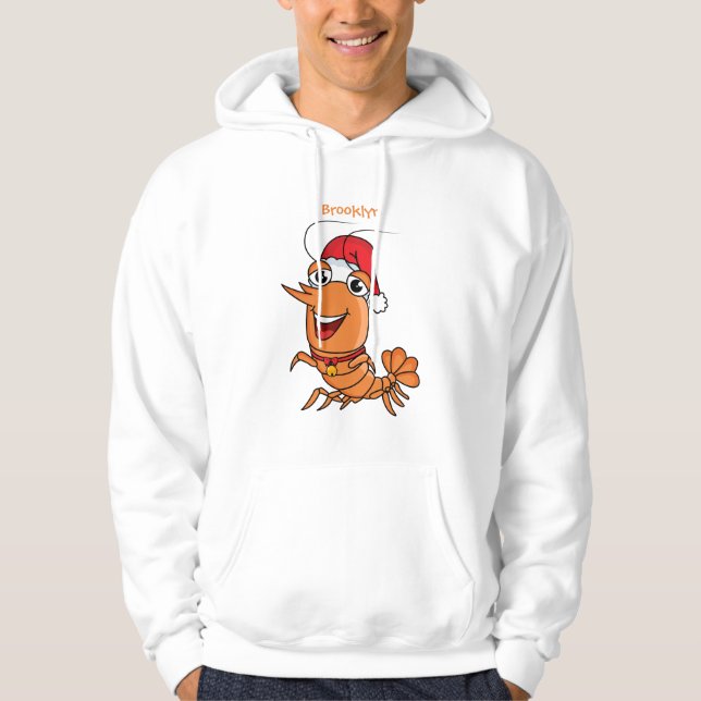 Tecknad av jakträka i Cute lycklig Hoodie (Framsida)