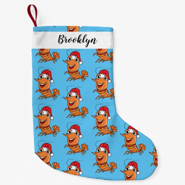 Tecknad av jakträka i Cute lycklig Liten Julstrumpa (Framsidan)