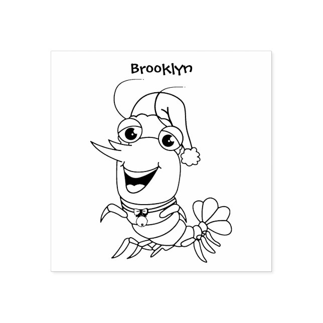 Tecknad av jakträka i Cute lycklig Stämpel (Tryck)