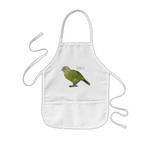 Tecknad av Kakapo-fågel Barnförkläde