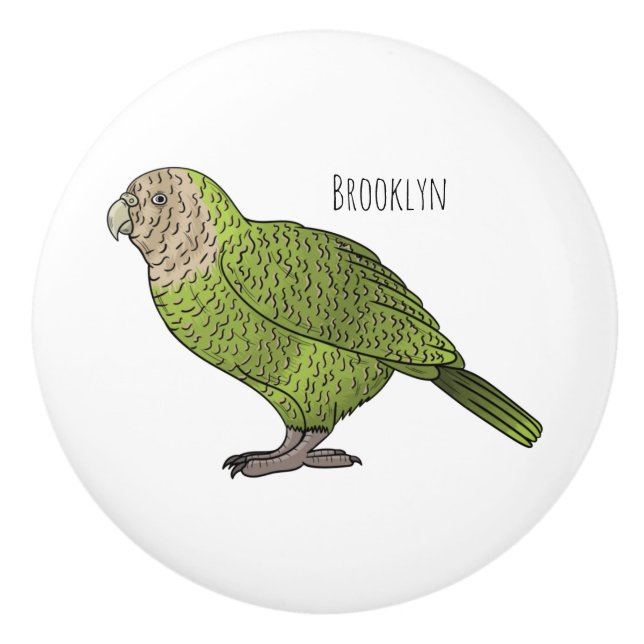 Tecknad av Kakapo-fågel Knopp (Framsidan)