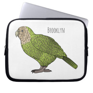 Tecknad av Kakapo-fågel Laptop Fodral