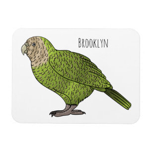 Tecknad av Kakapo-fågel Magnet