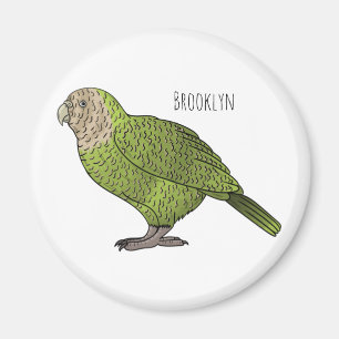 Tecknad av Kakapo-fågel Magnet