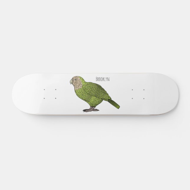 Tecknad av Kakapo-fågel Mini Skateboard Bräda 18,5 Cm (Horz)