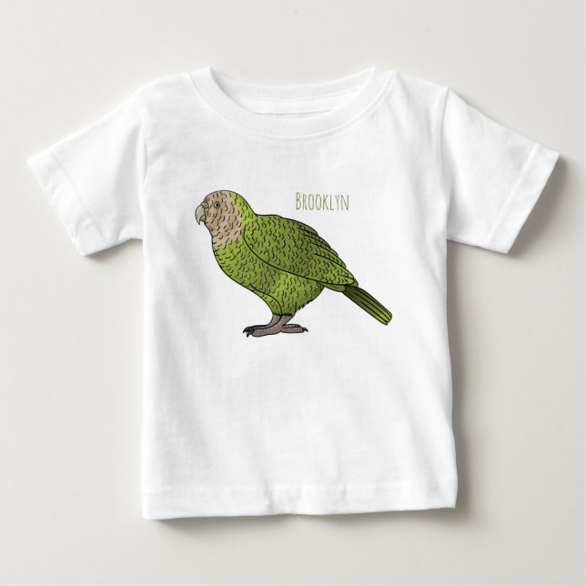 Tecknad av Kakapo-fågel T Shirt (Framsida)
