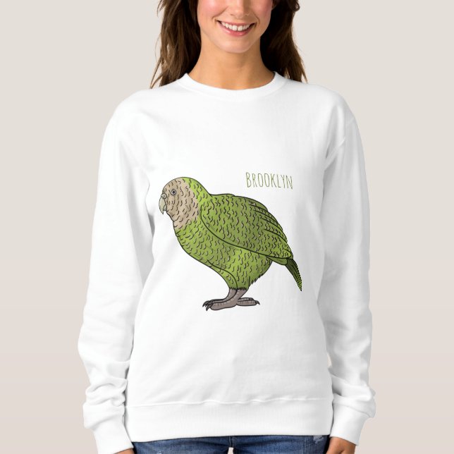 Tecknad av Kakapo-fågel T Shirt (Framsida)