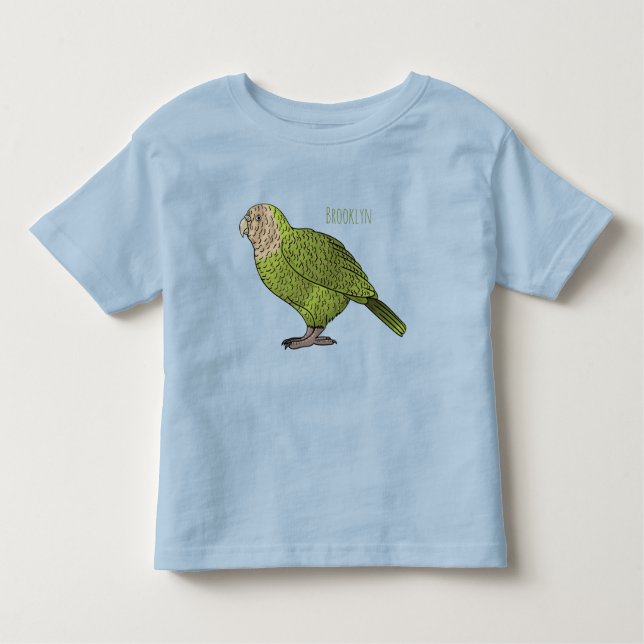 Tecknad av Kakapo-fågel T Shirt (Framsida)