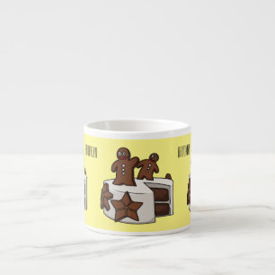 Tecknad av kakor espressomugg