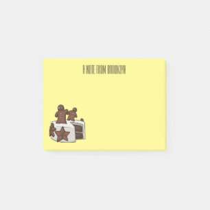 Tecknad av kakor post-it block