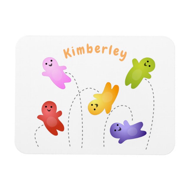 Tecknad av kandisockar av spädbarn i form av juteg magnet (Horisontell)