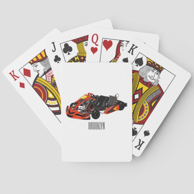 Tecknad av Kart-tävla Casinokort (Baksidan)