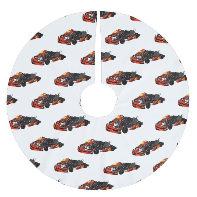 Tecknad av Kart-tävla Julgransmatta Borstad Polyester (Framsidan)