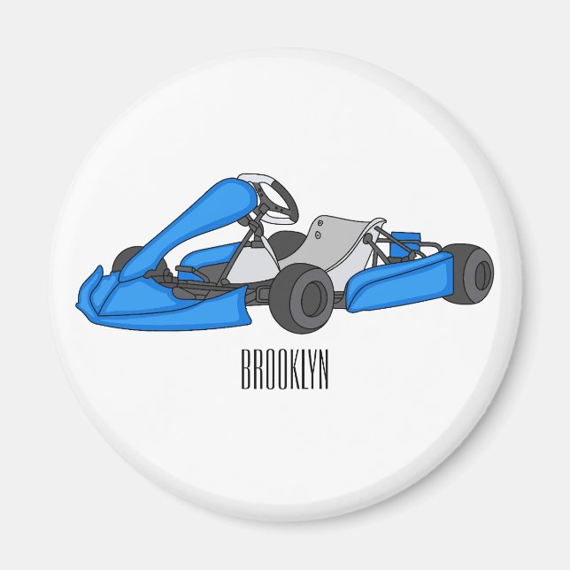 Tecknad av Kart-tävla Magnet (Framsidan)