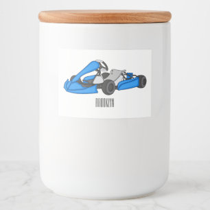 Tecknad av Kart-tävla Mat Etiketter