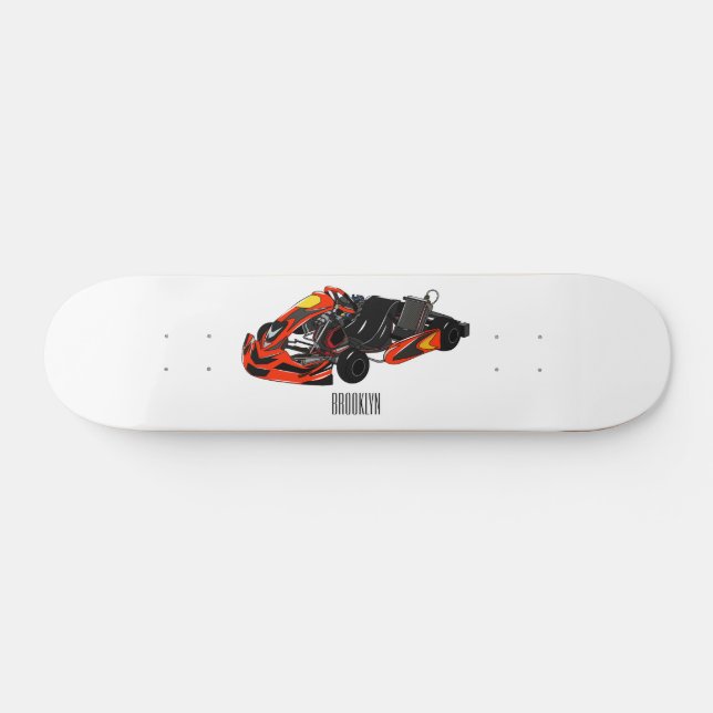 Tecknad av Kart-tävla Mini Skateboard Bräda 18,5 Cm (Horz)