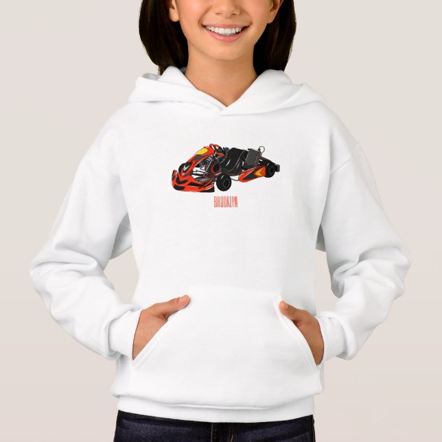 Tecknad av Kart-tävla T Shirt (Framsida)