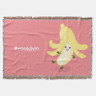 Tecknad av kawaii-bananer filt