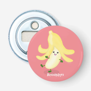 Tecknad av kawaii-bananer flasköppnare