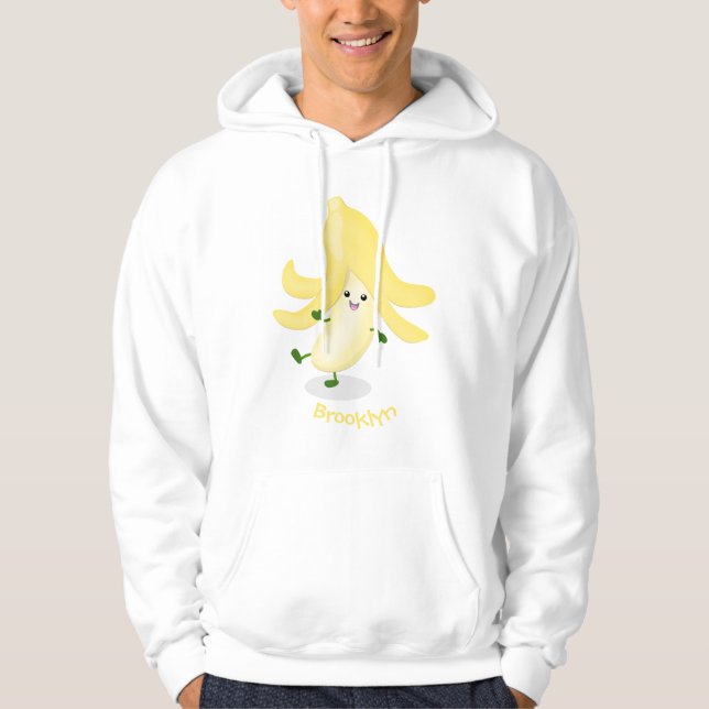 Tecknad av kawaii-bananer hoodie (Framsida)