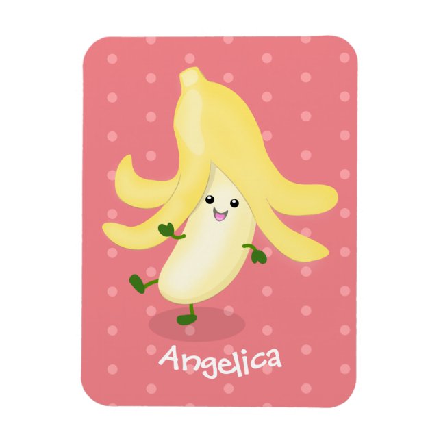 Tecknad av kawaii-bananer magnet (Vertikal)