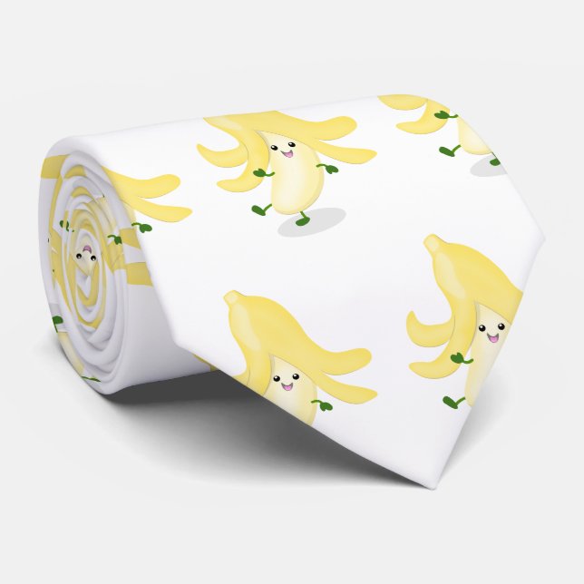 Tecknad av kawaii-bananer slips (Rullad)