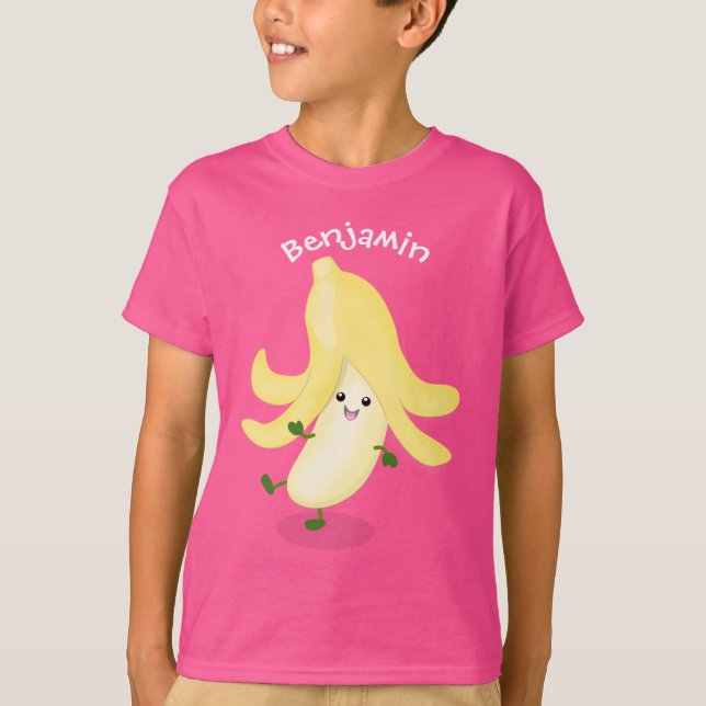 Tecknad av kawaii-bananer t shirt (Framsida)