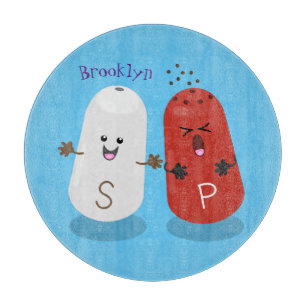 Tecknad av kawaii-salt och pepparskakare