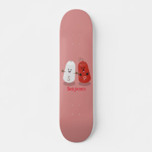 Tecknad av kawaii-salt och pepparskakare mini skateboard bräda 18,5 cm