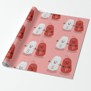 Tecknad av kawaii-salt och pepparskakare presentpapper