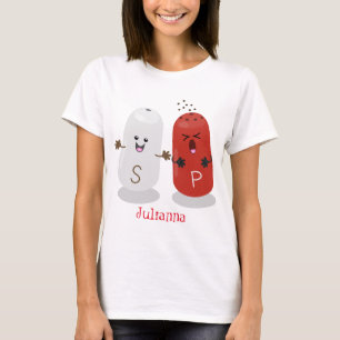 Tecknad av kawaii-salt och pepparskakare t shirt