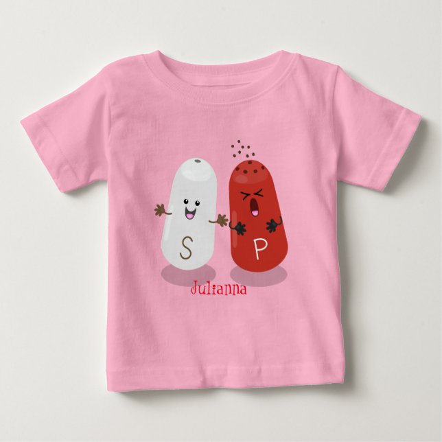 Tecknad av kawaii-salt och pepparskakare t shirt (Framsida)