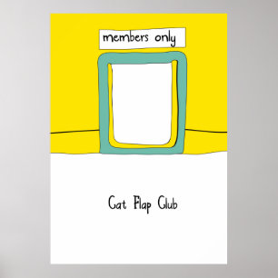 Tecknad av Klubb av katt Poster