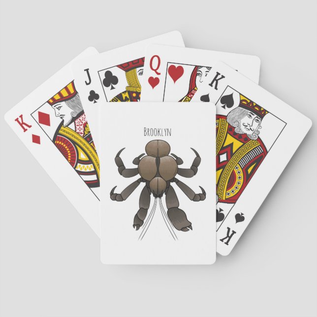 Tecknad av kokokoskrabba casinokort (Baksidan)
