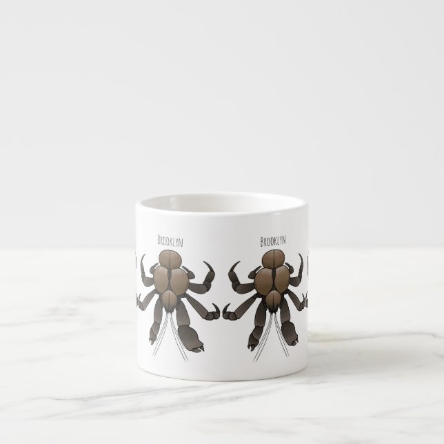 Tecknad av kokokoskrabba espressomugg (Framsidan)