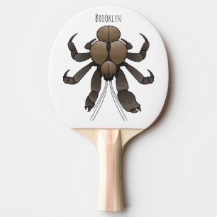 Tecknad av kokokoskrabba pingisracket
