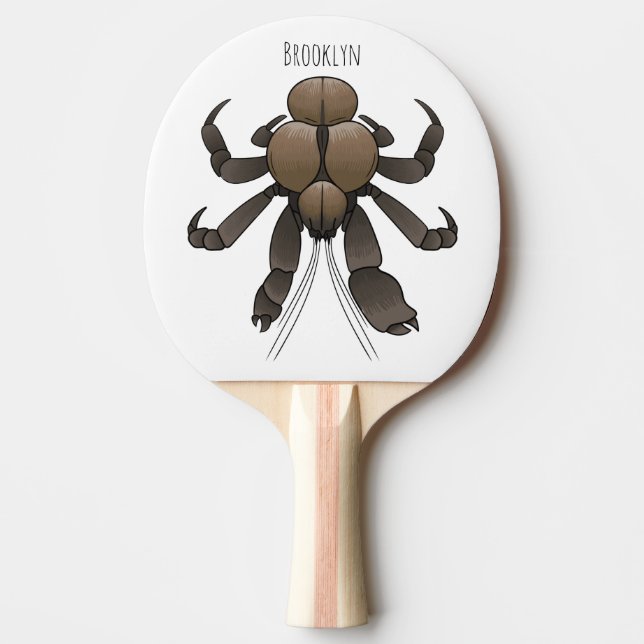Tecknad av kokokoskrabba pingisracket (Framsidan)