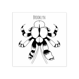 Tecknad av kokokoskrabba stämpel