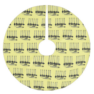 Tecknad av köksredskap julgransmatta borstad polyester