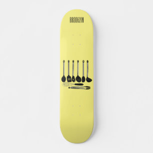 Tecknad av köksredskap mini skateboard bräda 18,5 cm