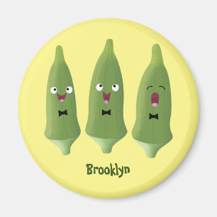 Tecknad av köksväxter för Cute singing Magnet